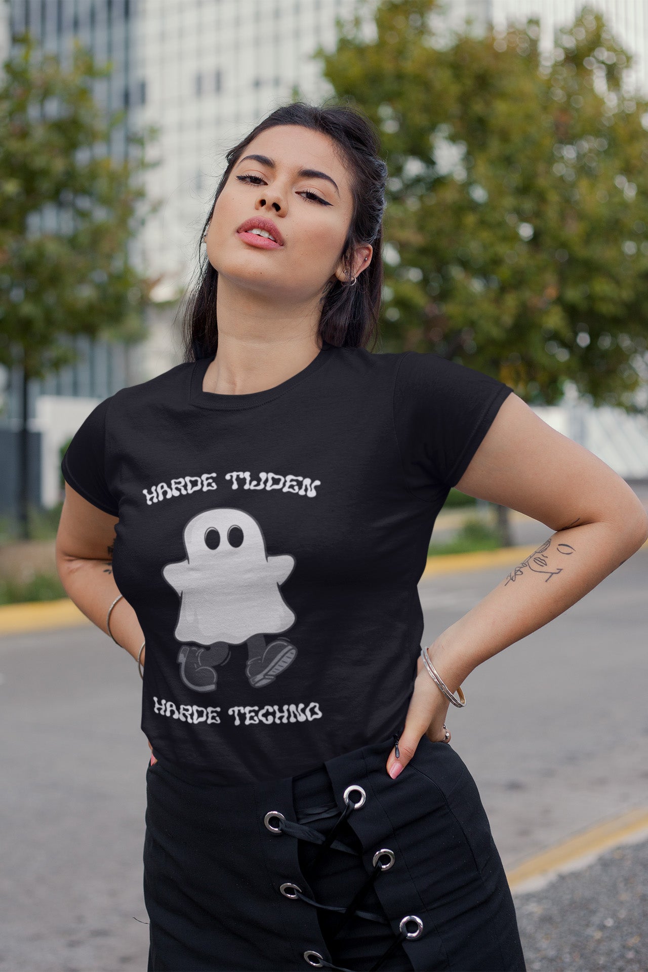 Harde Tijden Harde Techno | Ghost T-Shirt (LAATSTE 2 STUKS)