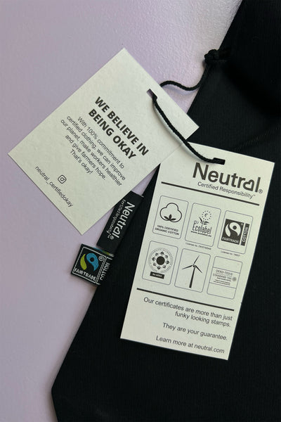 Black Tote Bag | 100% Fairtrade