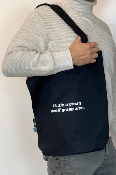 Black Tote Bag | 100% Fairtrade