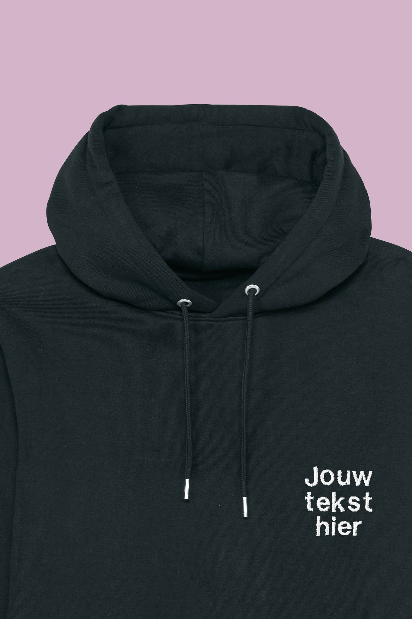 Jouw tekst hier | Premium Hoodie | 9 tekens (per rij)