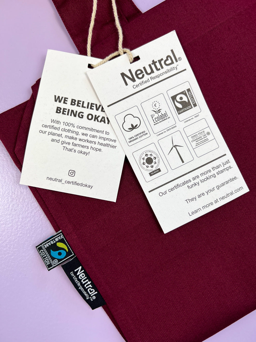 Bordeaux Tote Bag | 100% Fairtrade