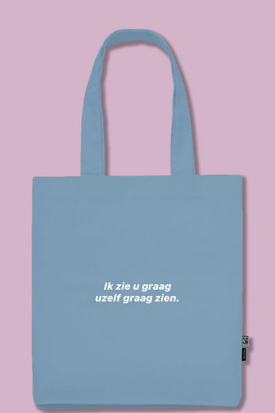 Dusty Blue Tote Bag | 100% Fairtrade
