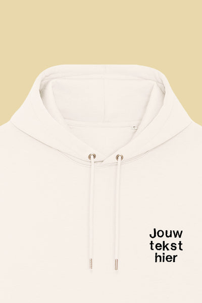 Jouw tekst hier | Premium Hoodie | 9 tekens (per rij)